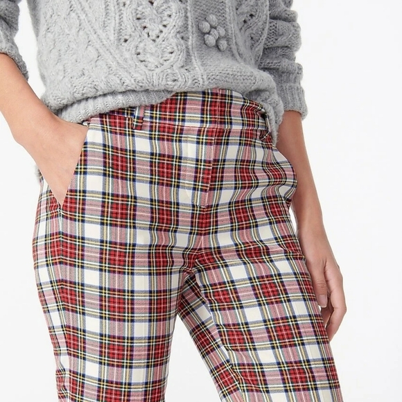 J. Crew Cameron slim crop pant in snowy Stewart tartan bi-stretch wool - Picture 2 of 9